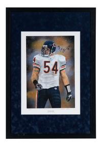 A Brian Urlacher Custom Framed Signed Autograph Lithograph