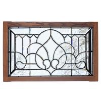 A Leaded Glass Window 43.5: W x 2" D x 27.5" H — United States, 19th/20th Century