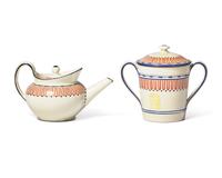 Two Wedgwood Creamware Teawares