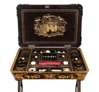 A Chinese Export Lacquer Work Table