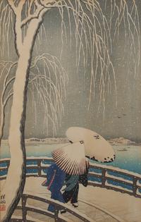 A Group of Seven Japanese Woodblock Prints, 20th Century