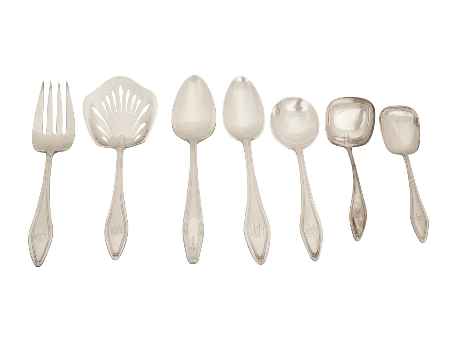 An American Silver Flatware Service