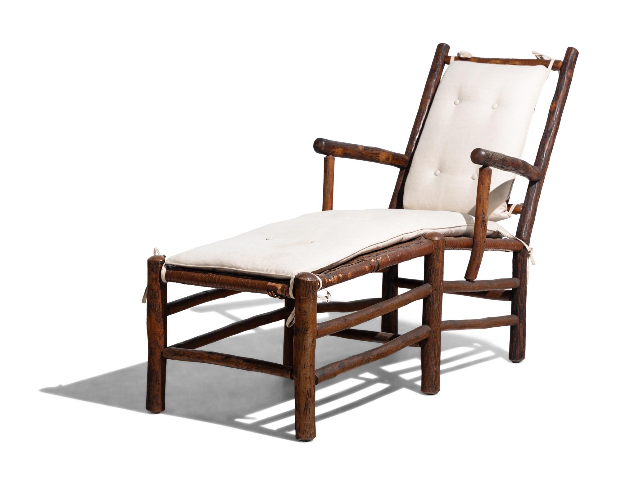 A Group of Three Rustic Wood Chairs