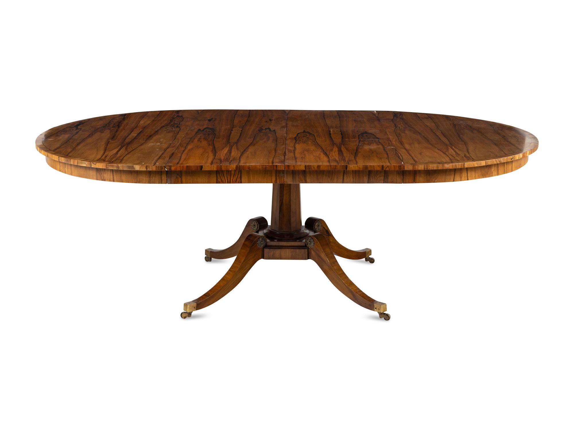 An English Rosewood Extension Dining Table