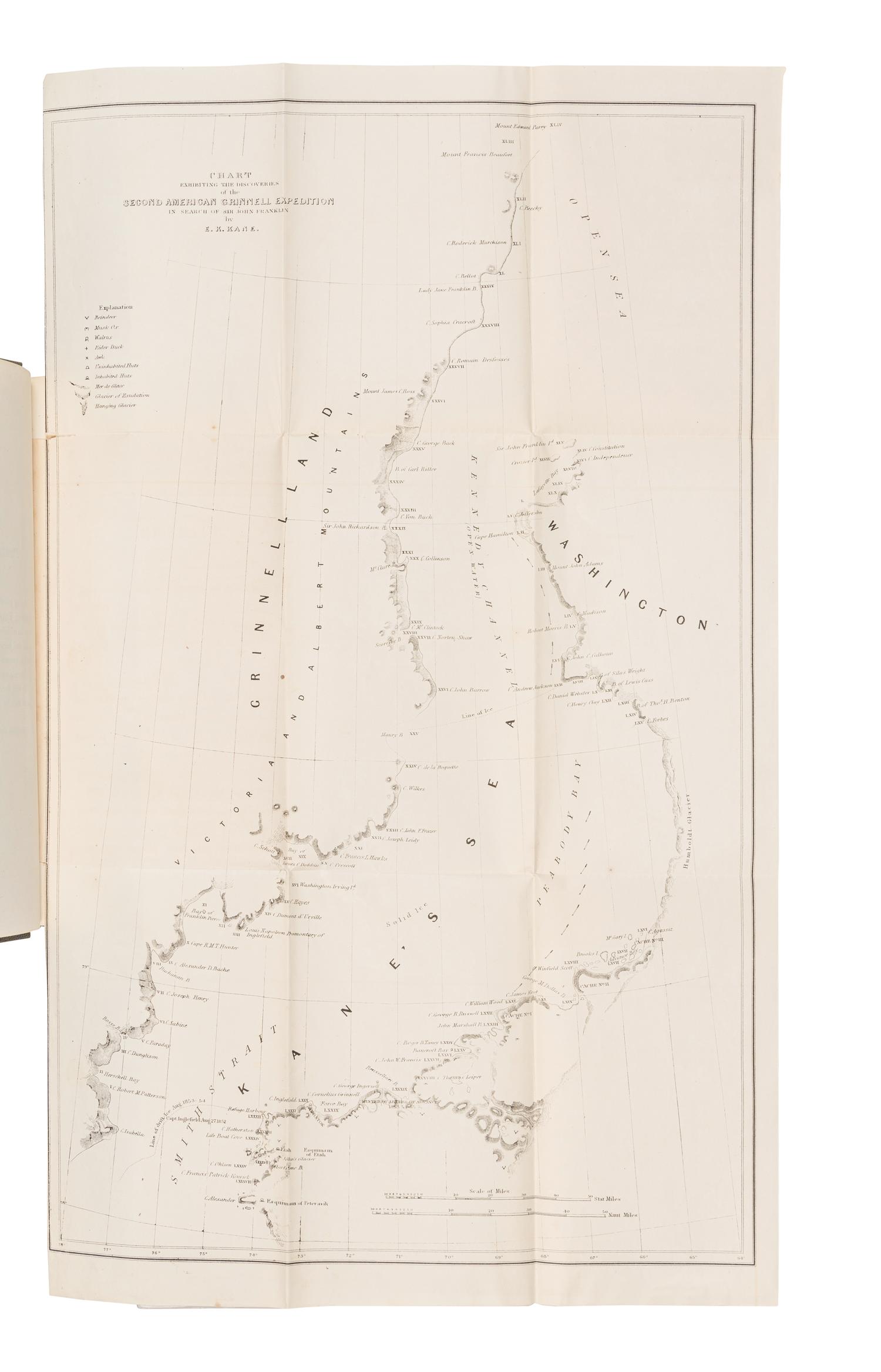 [KANE, Elisha Kent, Dr. (1820-1857)]. A group of 7 works by or about Dr. Kane, including: