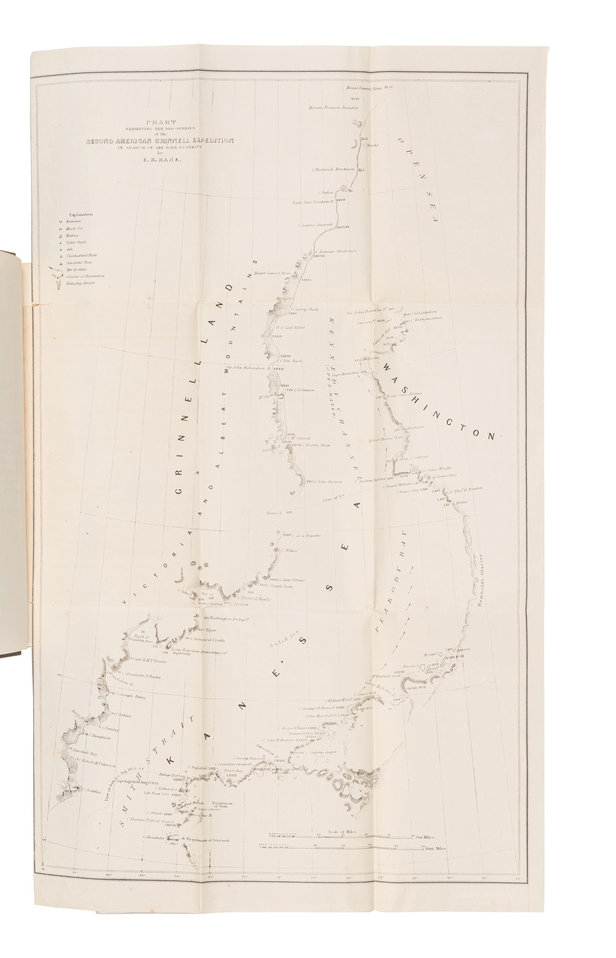 [KANE, Elisha Kent, Dr. (1820-1857)]. A group of 7 works by or about Dr. Kane, including: