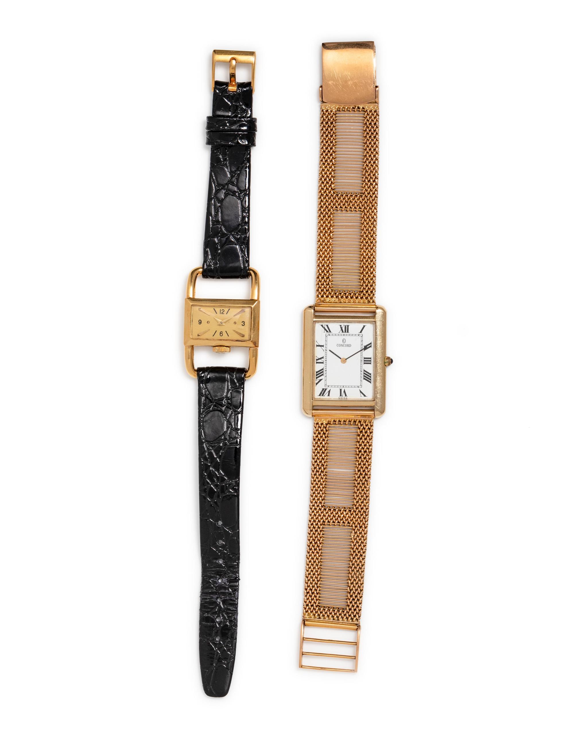 COLLECTION OF YELLOW GOLD WRISTWATCHES