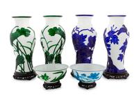 A Group of Six Chinese Peking Glass Wares