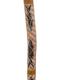 Two Carved and Painted Aboriginal Staffs