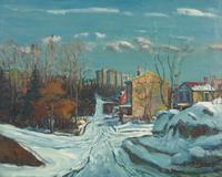 Walter Emerson Baum (American, 1884-1956) - City Streets in Winter