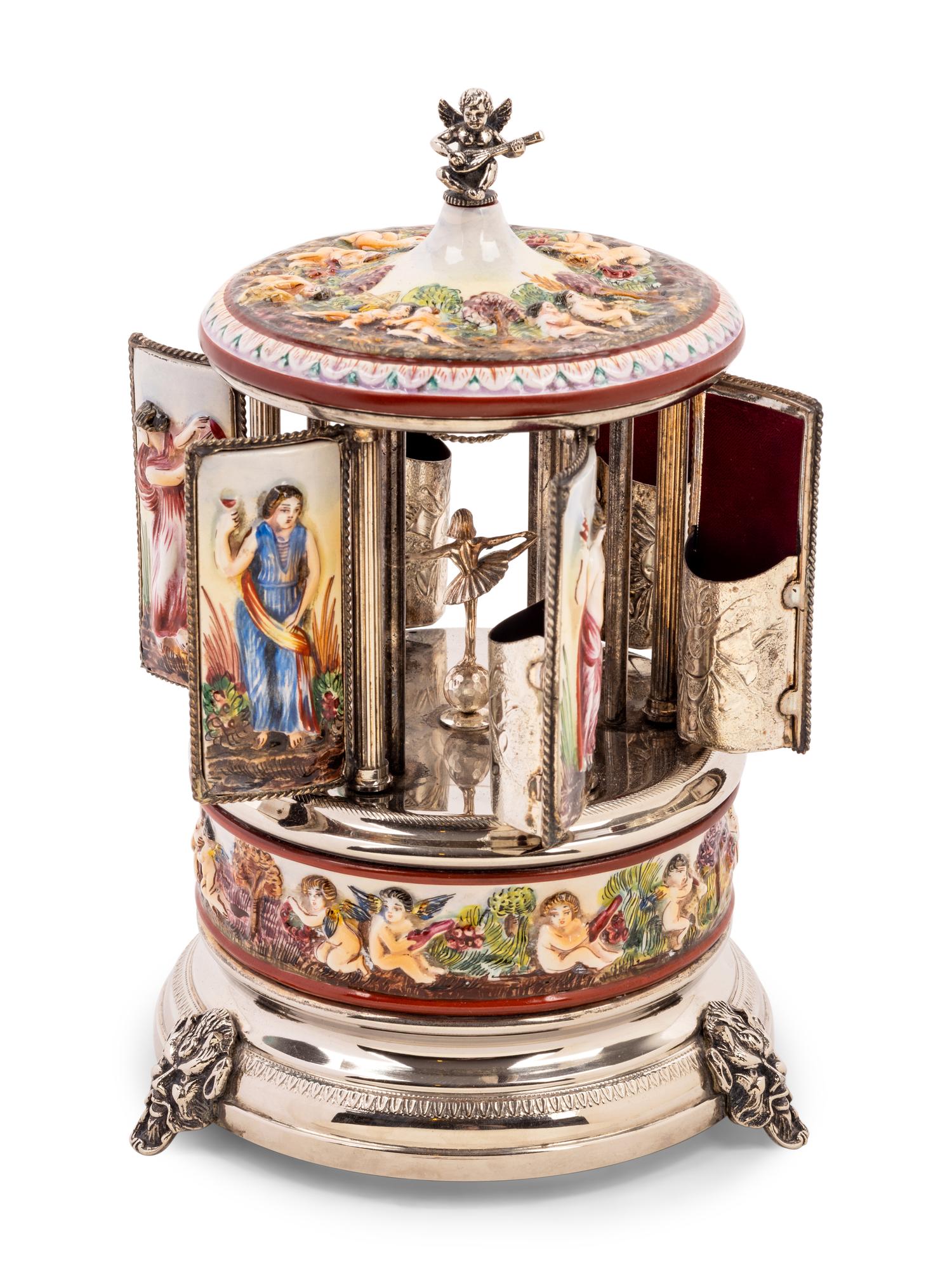 A Capodimonte Musical Cigar Box