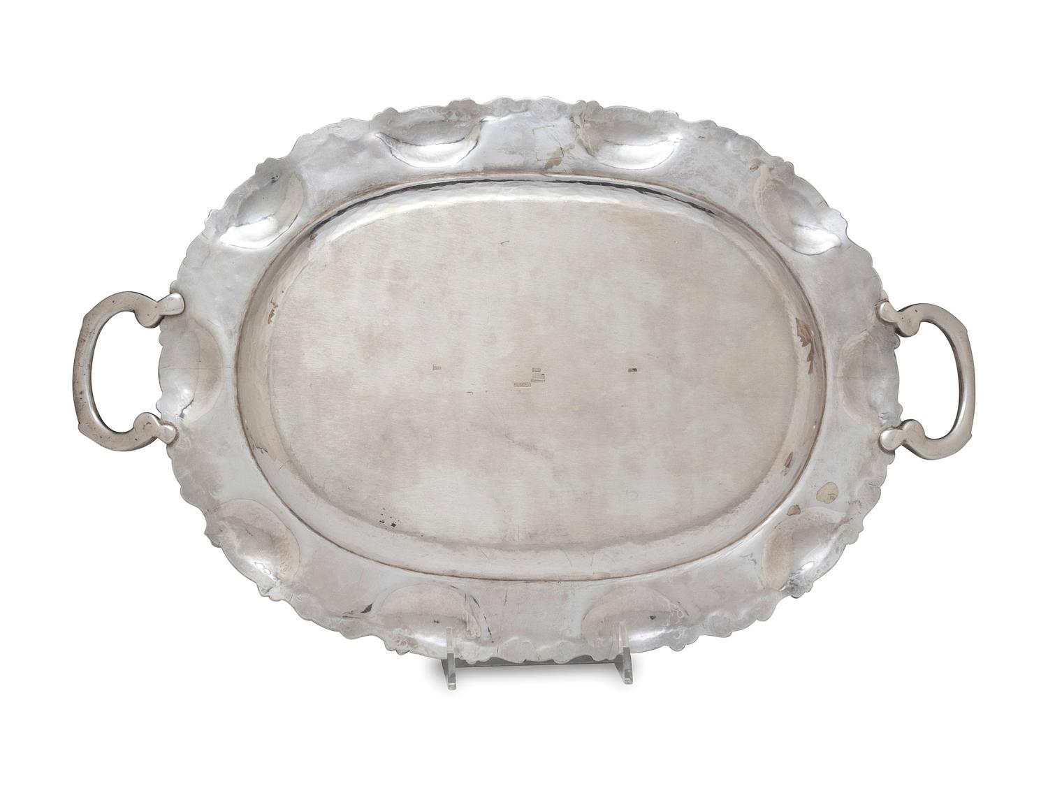 A Mexican Silver Tray