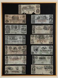 [OBSOLETE] A Collection of Twenty-Five Obsolete American Bank Notes in Two Frames