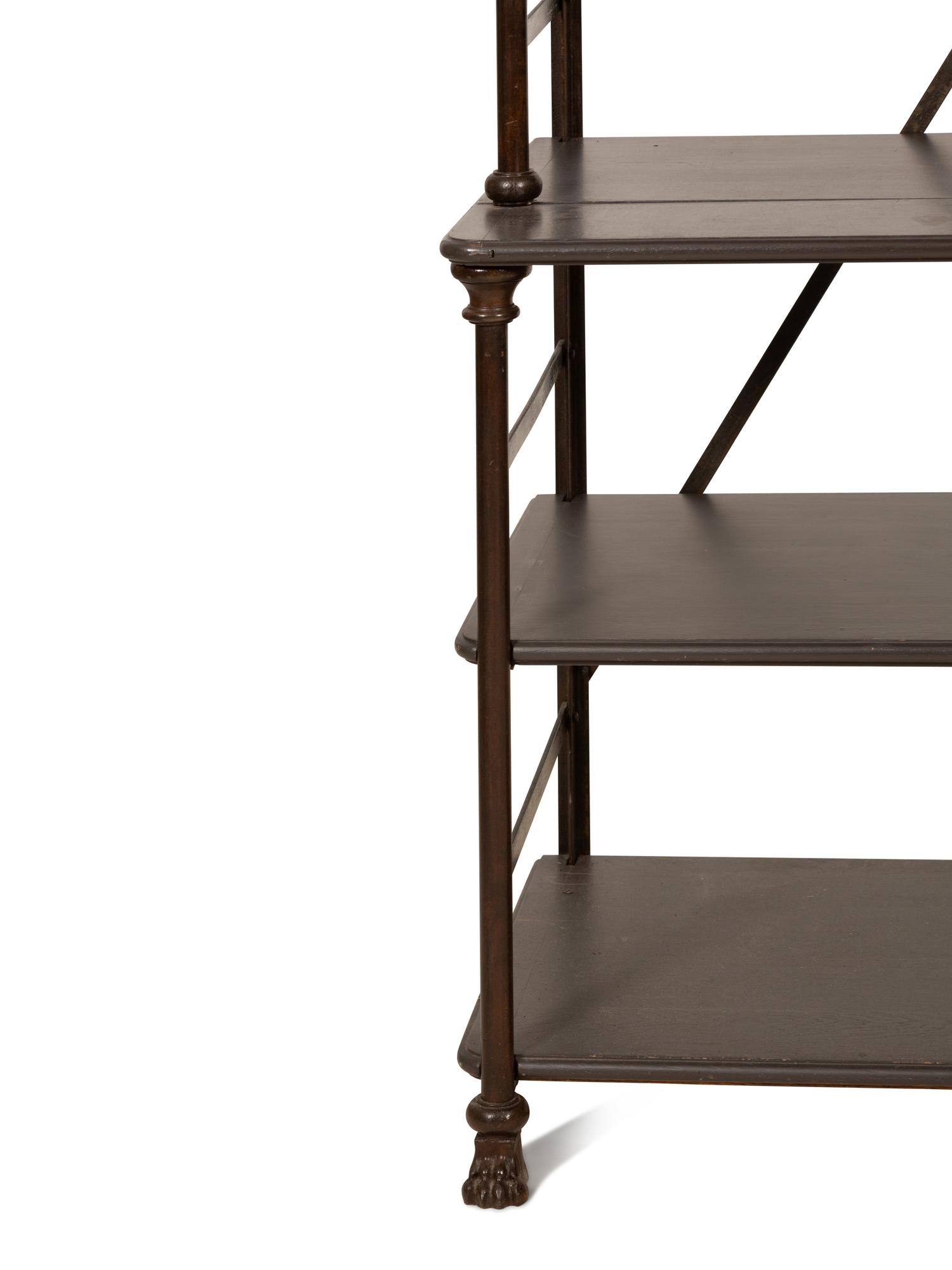 A French Oak and Iron Bookcase by Au Petit Parisien