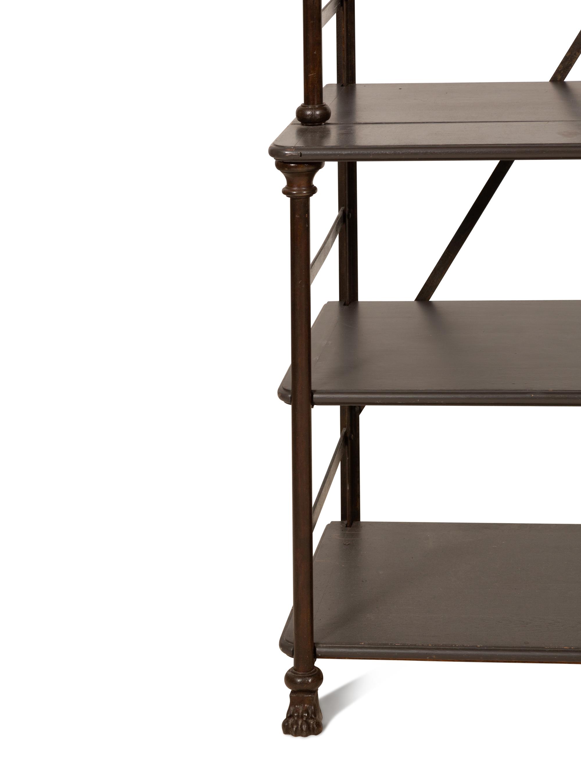 A French Oak and Iron Bookcase by Au Petit Parisien