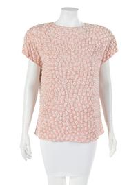 Bill Blass Pink Beaded Top, 1980-90s