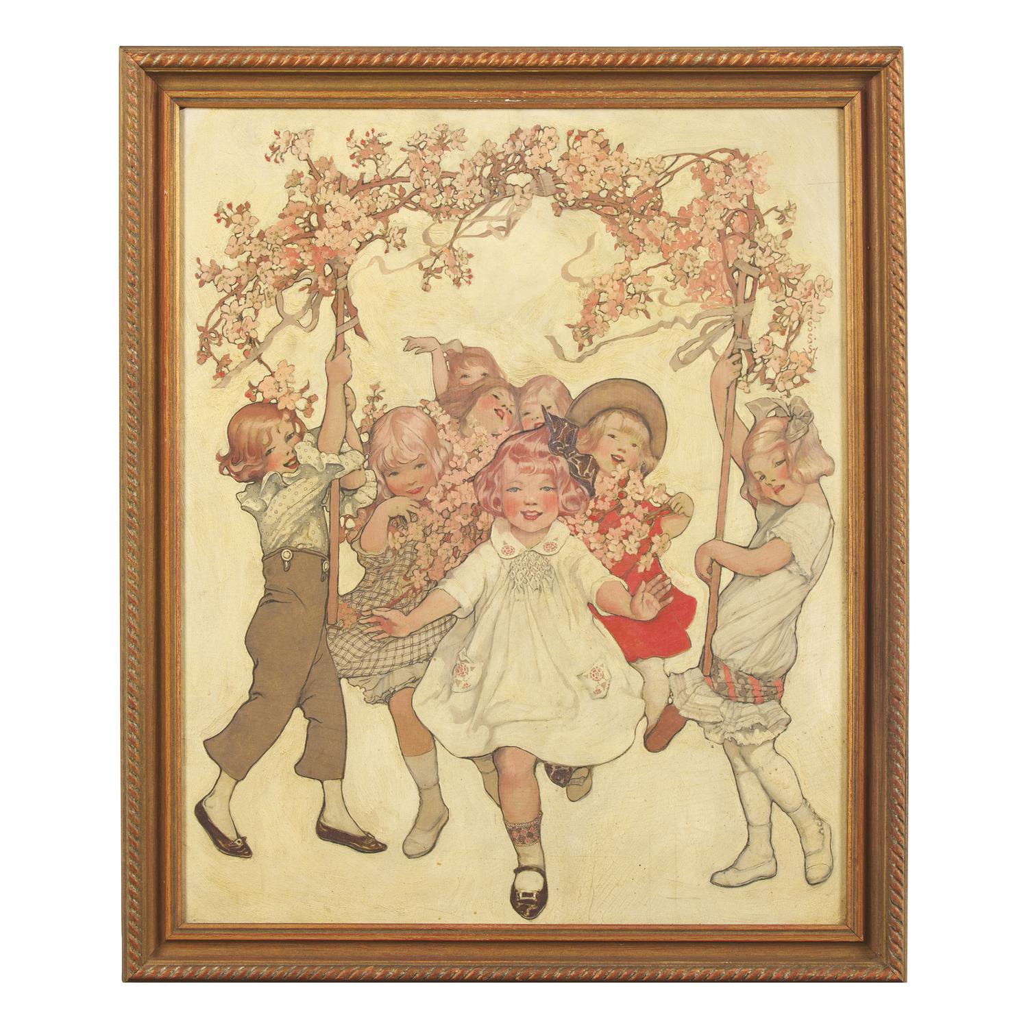 Sarah S. Stilwell Weber (American, 1878-1939) — Children’s May Day Parade (Saturday Evening Post Cover ), 1914
