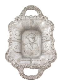 A George II Style Cast Aluminum Tray Height 2 1/2 x length 12 1/4 inches. — CIRCA 1925