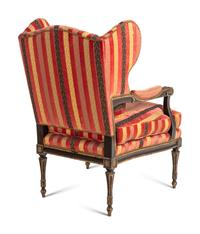 A Pair of Louis XVI Style Wingback Armchairs