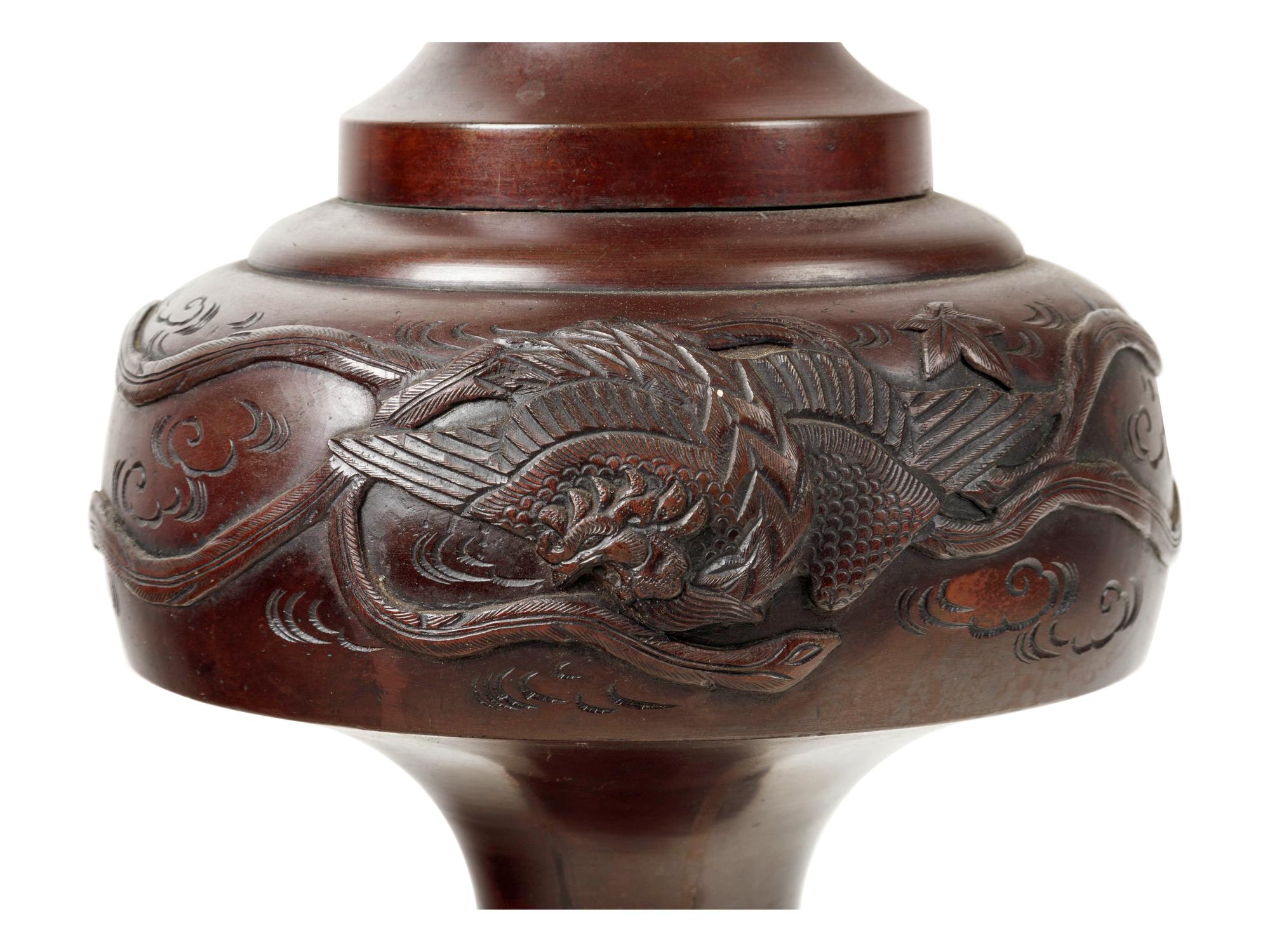 A Japanese Bronze Torchere
