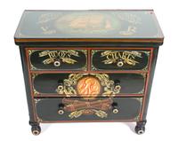 A Vintage Painted Nautical Chest Height 37 x width 37 1/2 x depth 16 1/2 inches. — 19TH/ 20TH CENTURY