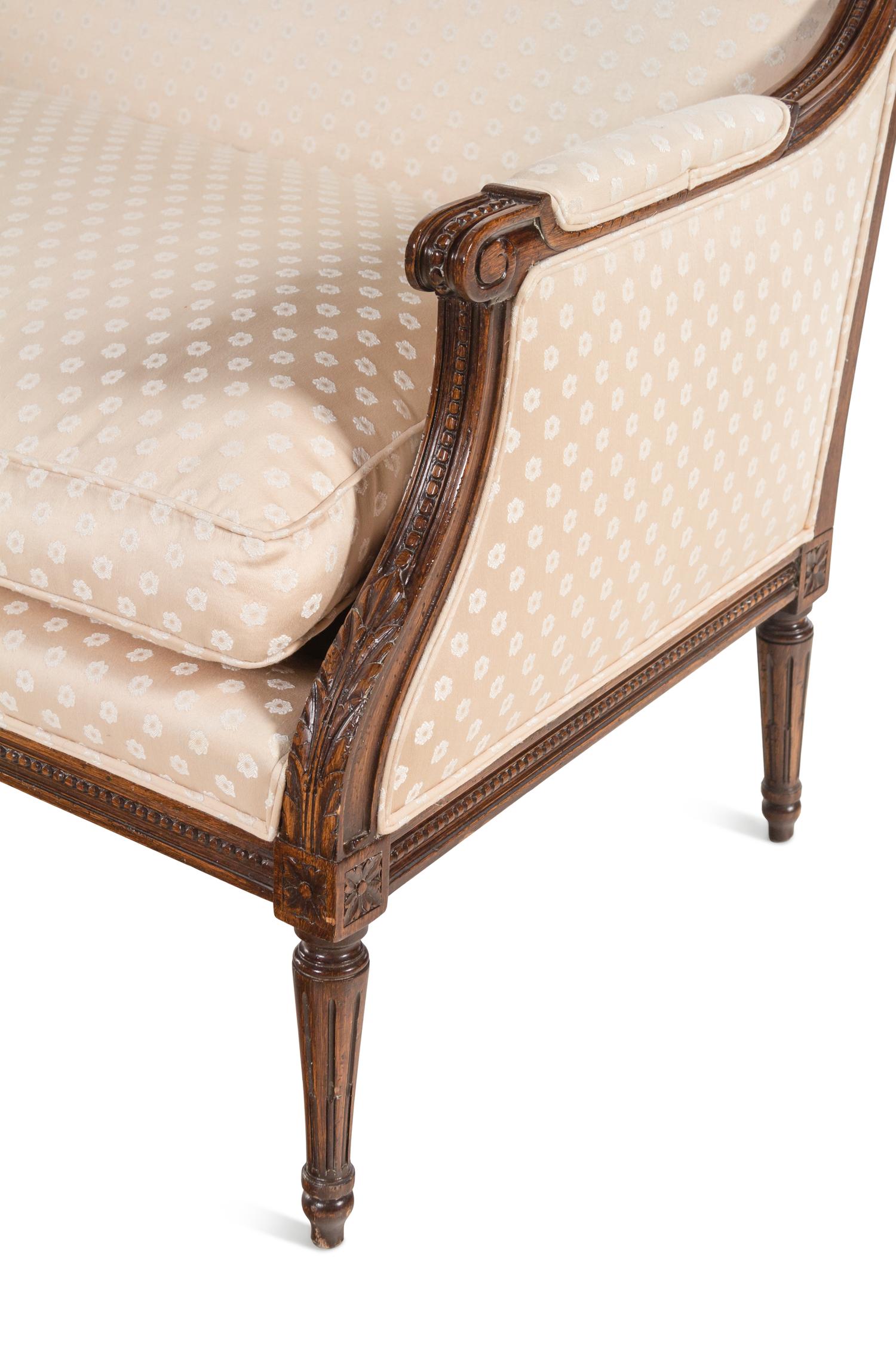 A Louis XVI Style Walnut Settee