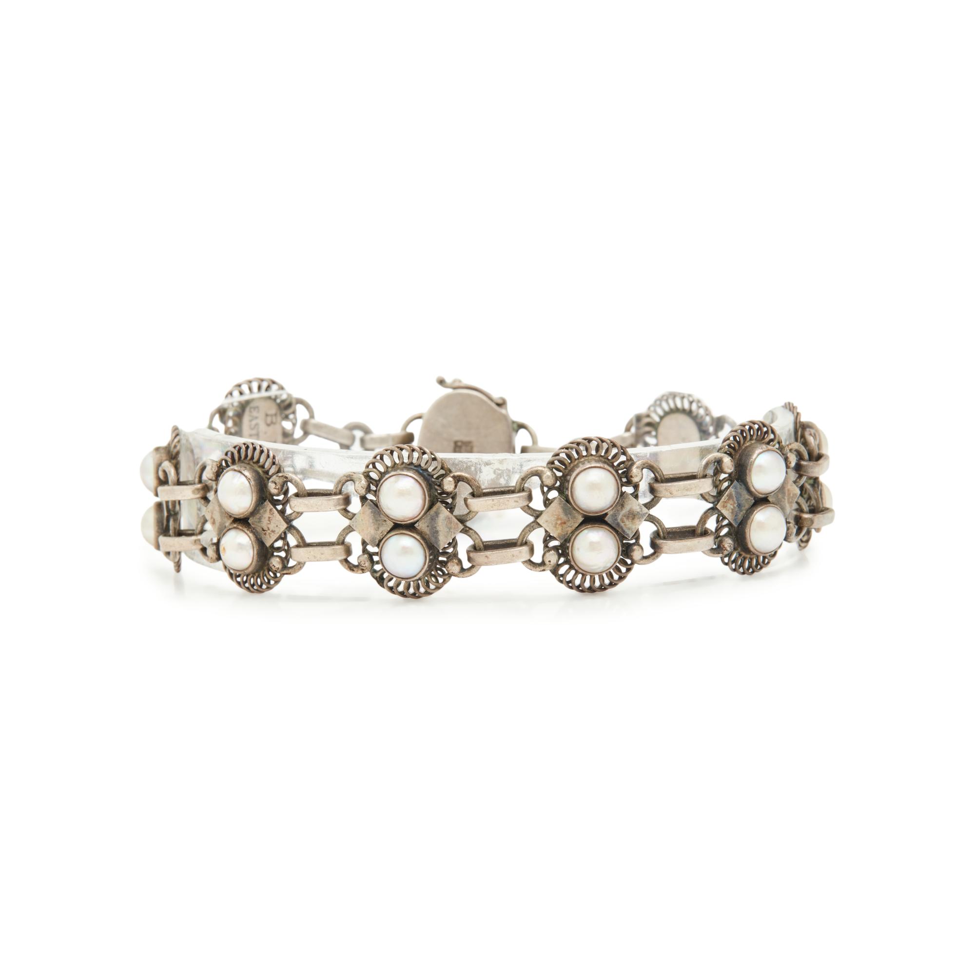 GEORG JENSEN, SILVER AND CULTURED PEARL JEWELRY SUITE