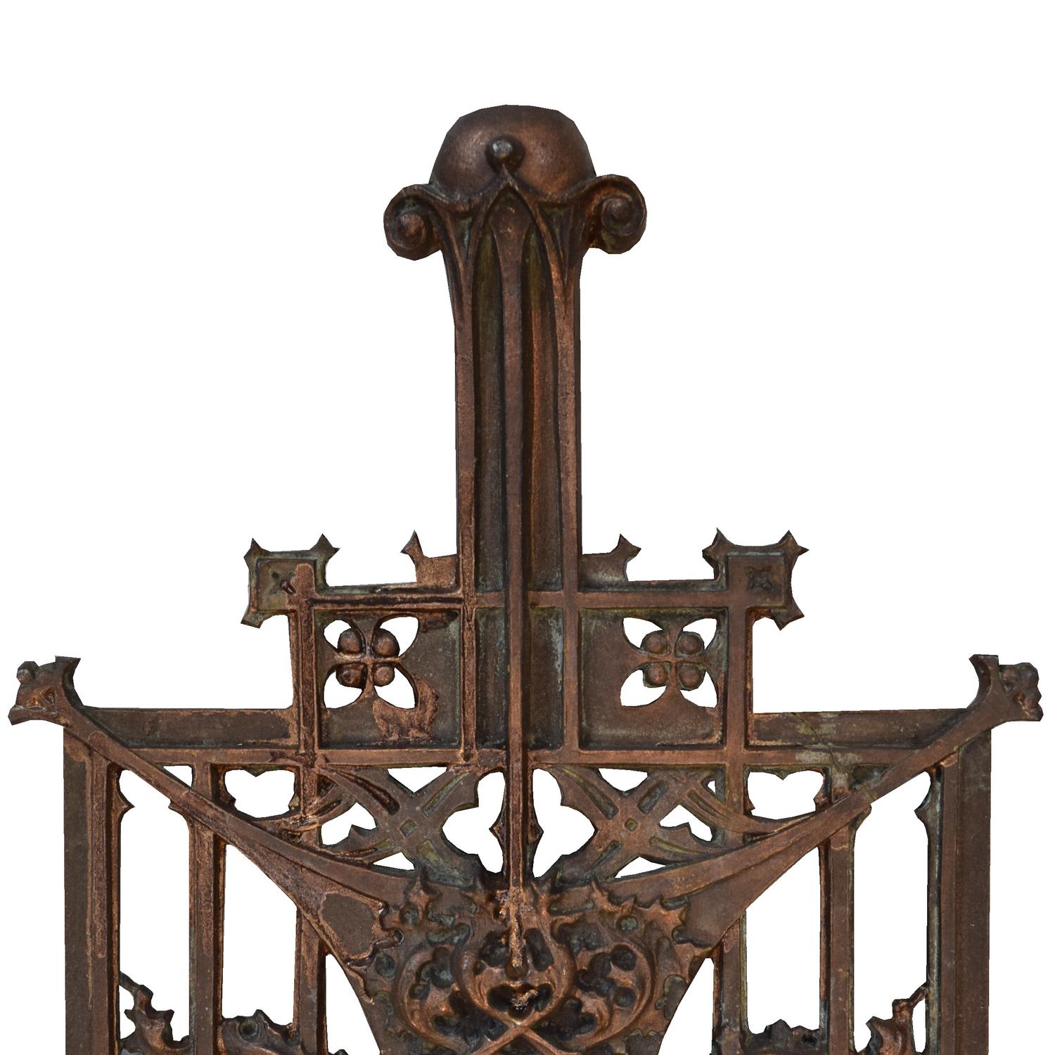 A Sullivan Designed Copper Over Iron Stair Baluster from Schlesinger and Mayer Department Store 10" W x 1" D x 31" H — United States, 1899