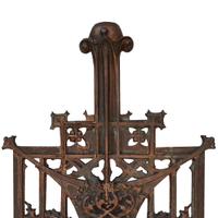 A Sullivan Designed Copper Over Iron Stair Baluster from Schlesinger and Mayer Department Store 10" W x 1" D x 31" H — United States, 1899