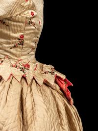 Two Mid-Victorian Items: Bodice and Quilted Petticoat, 1850-70s