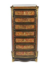 A Napoleon III Boulle Marquetry Semainier
