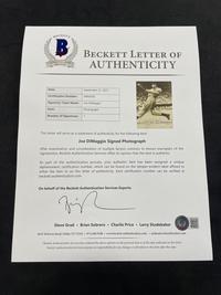 A Joe DiMaggio Signed Autograph Large Format Photograph (BAS Beckett Authentication Services Certified),