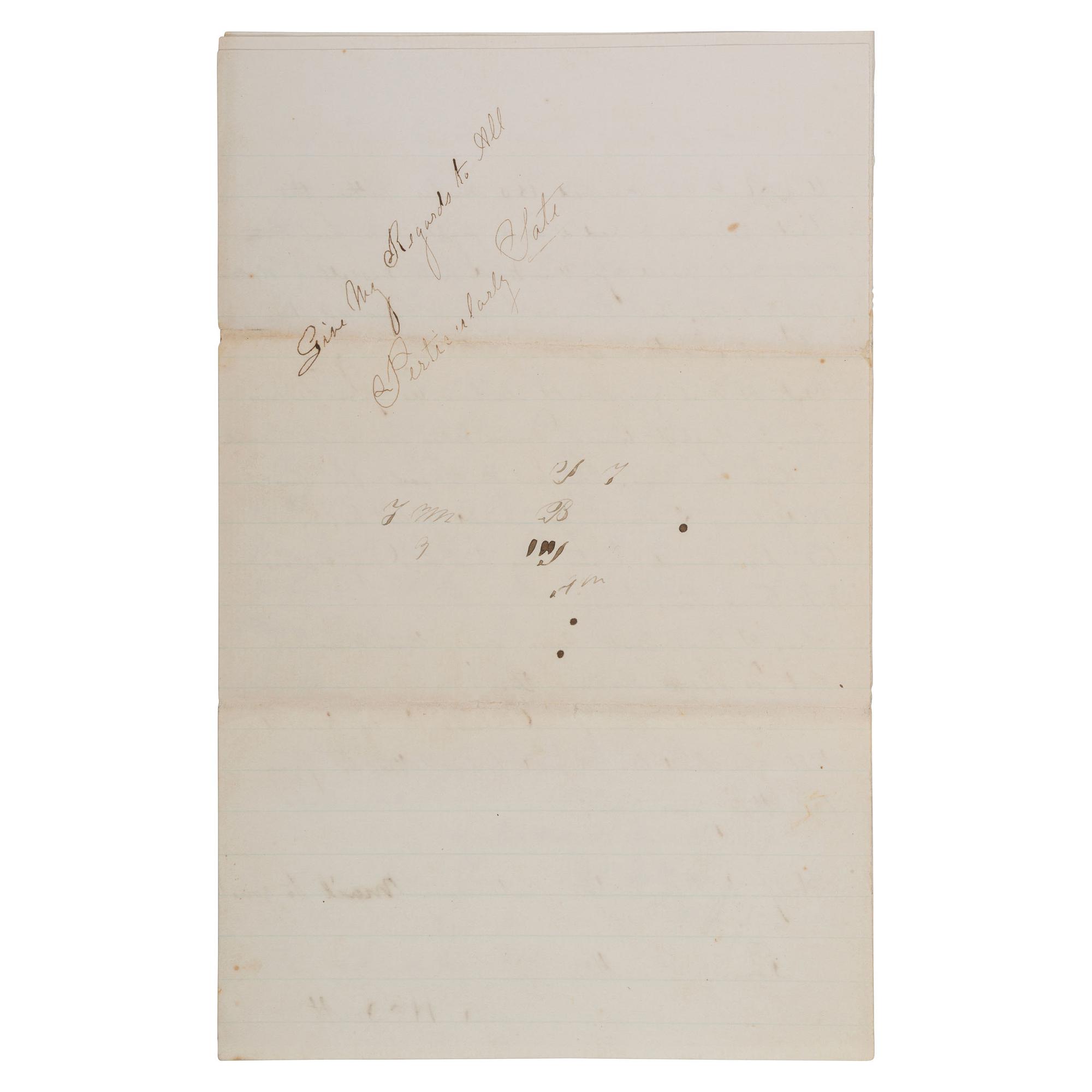 [CIVIL WAR]. 33rd NY Infantry Lieut's letter describing the battle horrors experienced at Antietam. 24 September 1862.