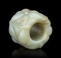 A Carved Celadon Jade Hair Ornament