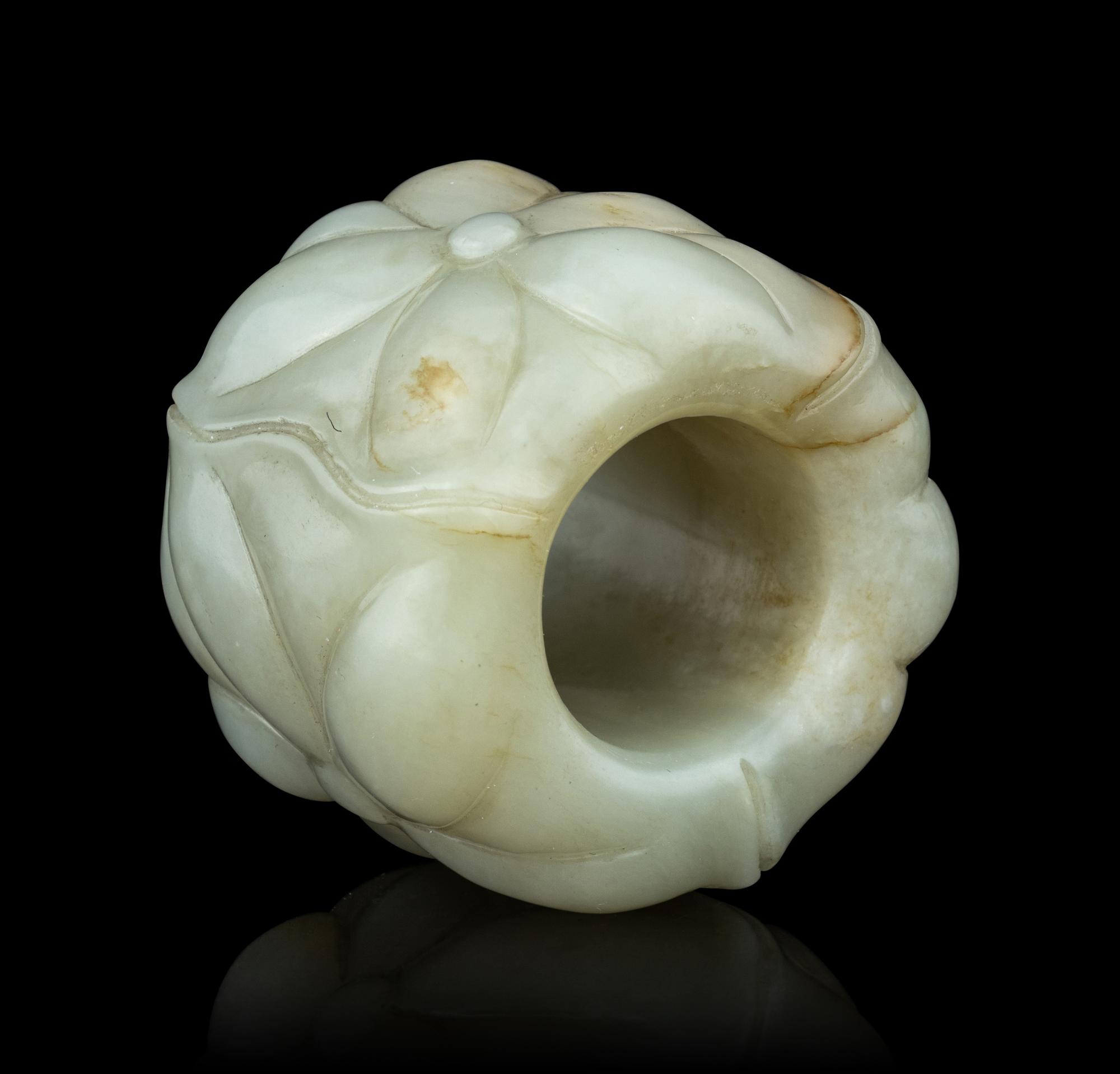 A Carved Celadon Jade Hair Ornament