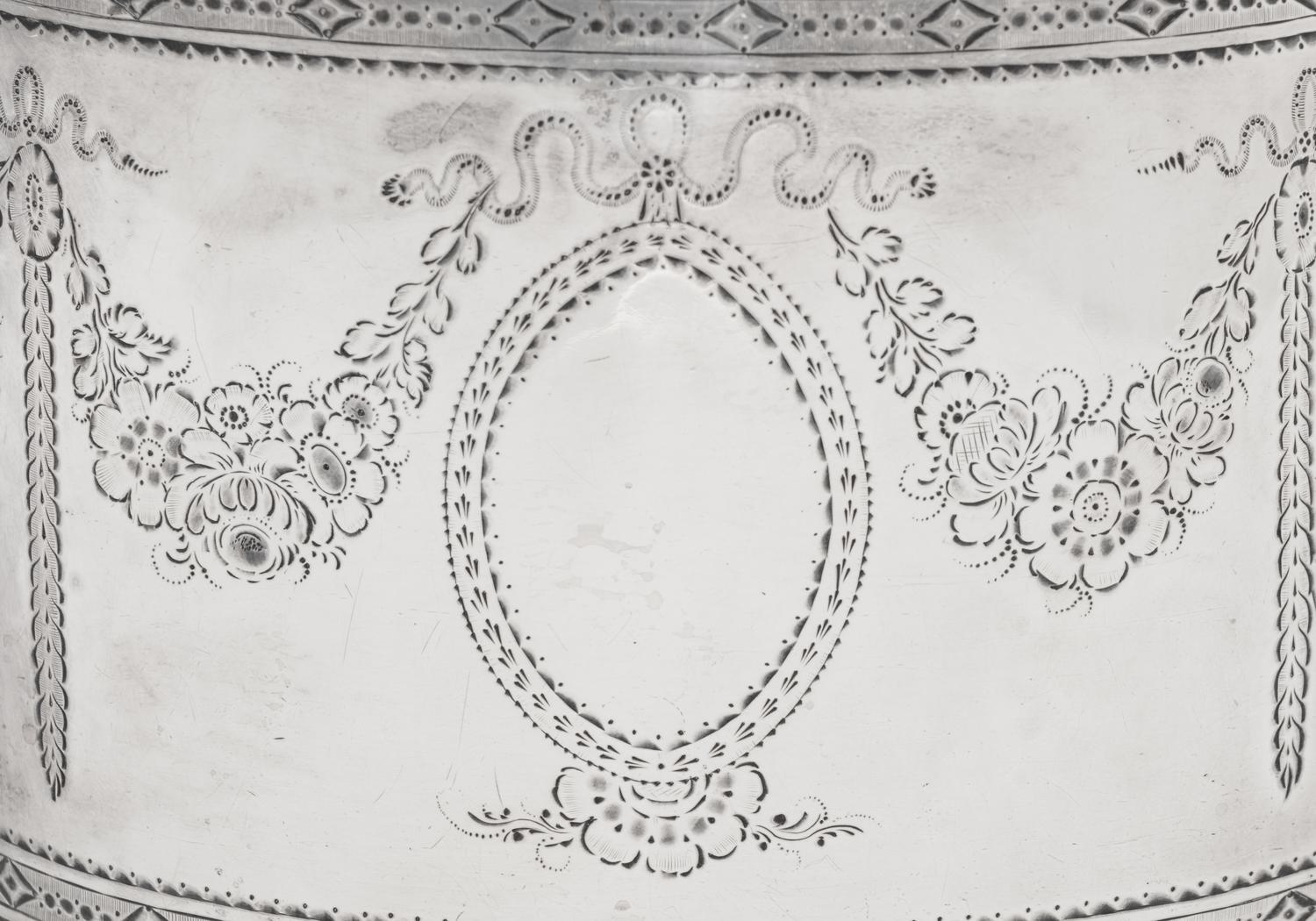 Two Hester Bateman George III Silver Teapots and a Teapot Stand