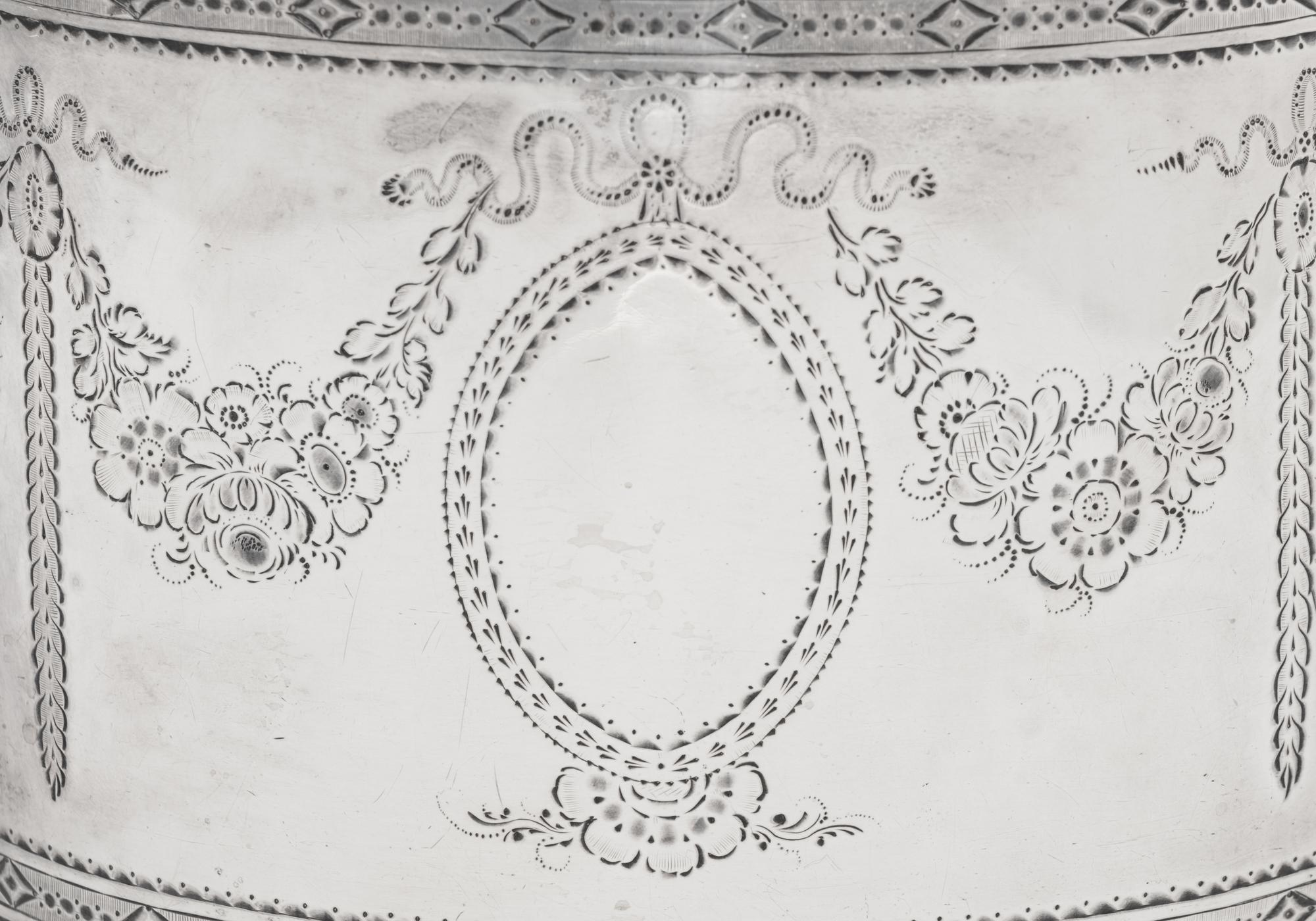 Two Hester Bateman George III Silver Teapots and a Teapot Stand