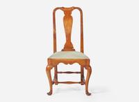 A Queen Anne carved maple side chair, probably Boston, MA, circa 1730-1750