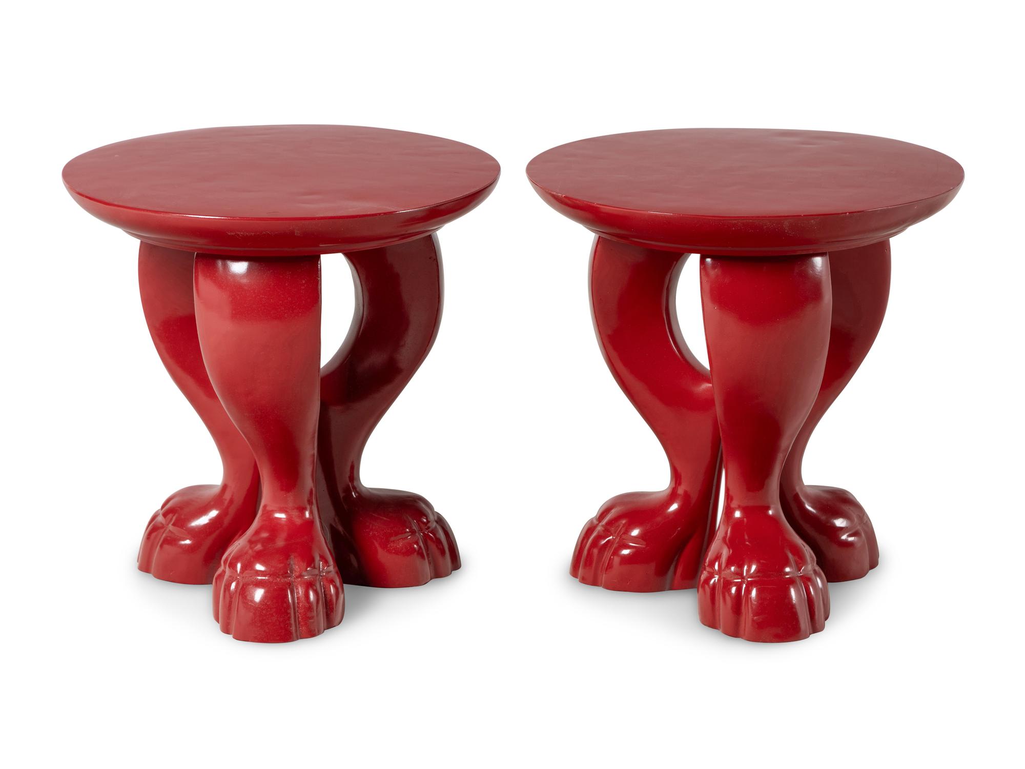 A Pair of Jacques Garcia Le Lion Stools