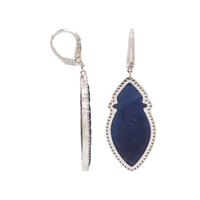 CARVED SAPPHIRE AND DIAMOND EARRINGS