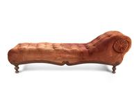 A Victorian Oak Veneered, Velvet Upholstered Fainting Couch