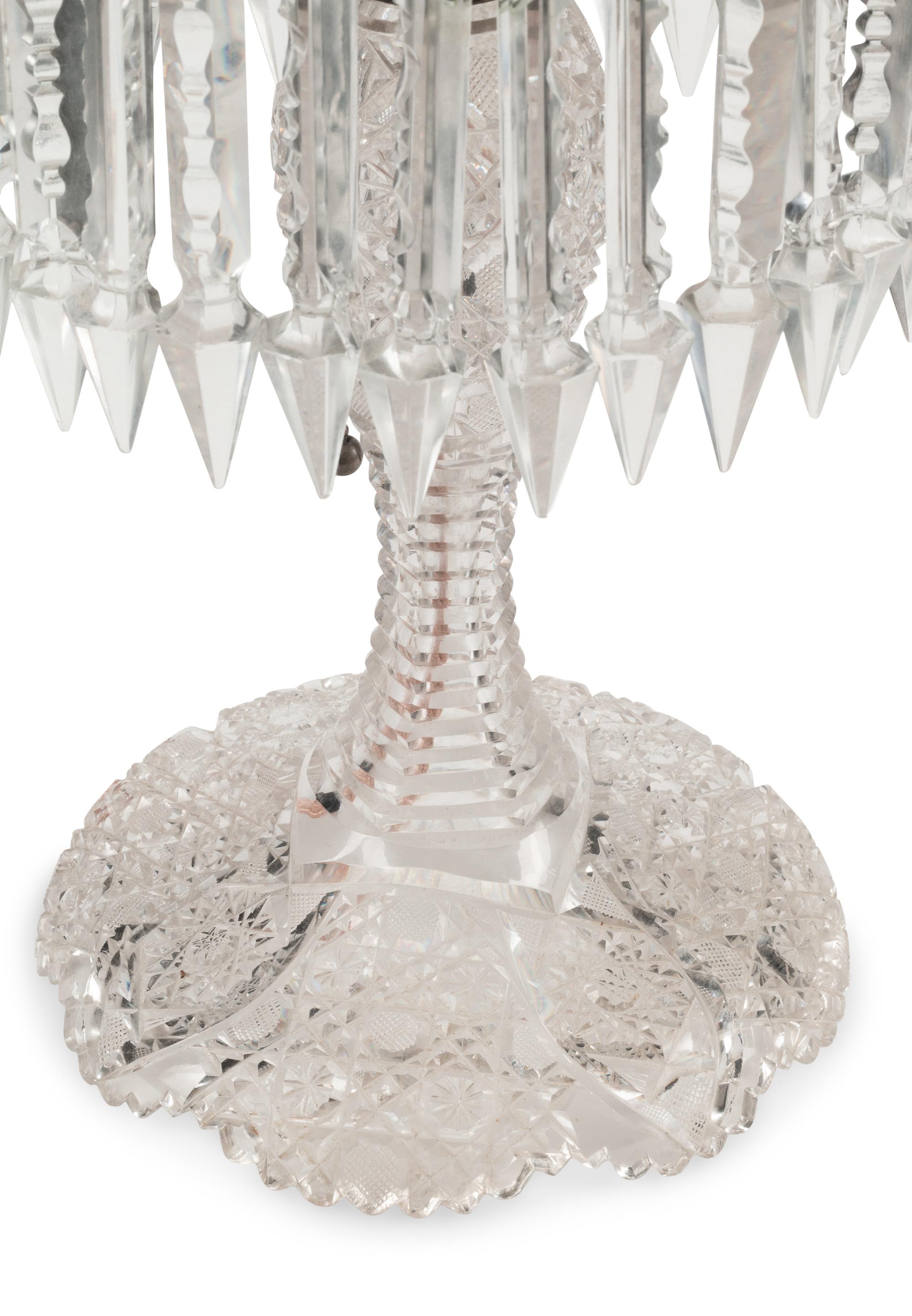 An American Cut Glass Table Lamp