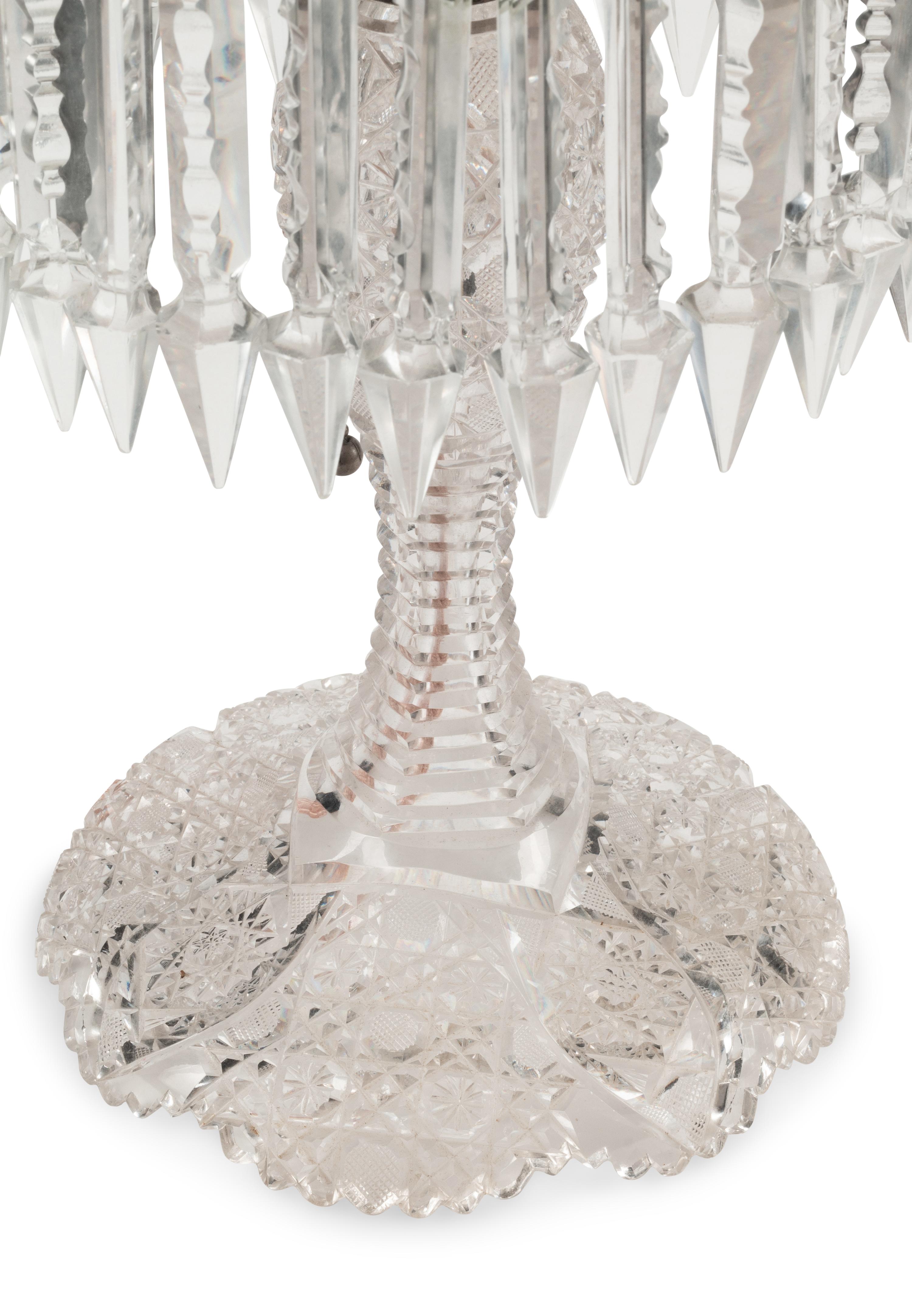 An American Cut Glass Table Lamp