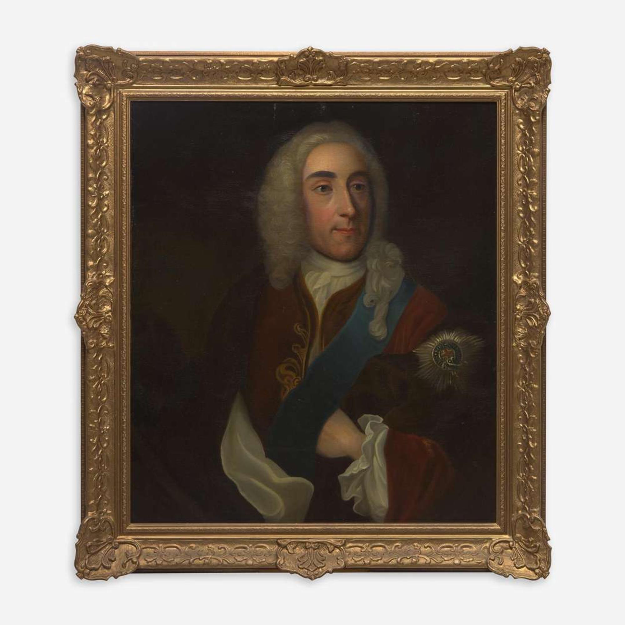 British School (18th Century) Portrait of a Nobleman, Knighted