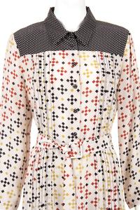 Two Bottega Veneta Silk Printed Dresses with Belts