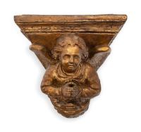 An Italian Giltwood Figural Bracket