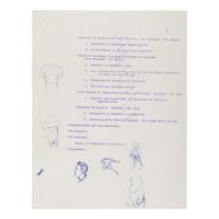Reagan, Ronald (1911-2004). Autograph doodles on a mimeographed agenda for a meeting of the Trustees of the California State Colleges. San Luis Obispo, California, 26 March 1969.