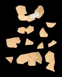 12 Early Corinthian Black-Figured Trefoil Oinochoe Fragments with Animal Friezes