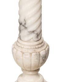 A Continental Carved Marble Pedestal