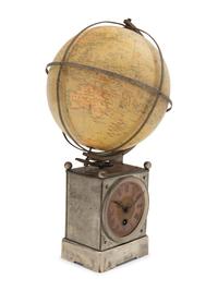 An American Globe Mounted Mantel Clock